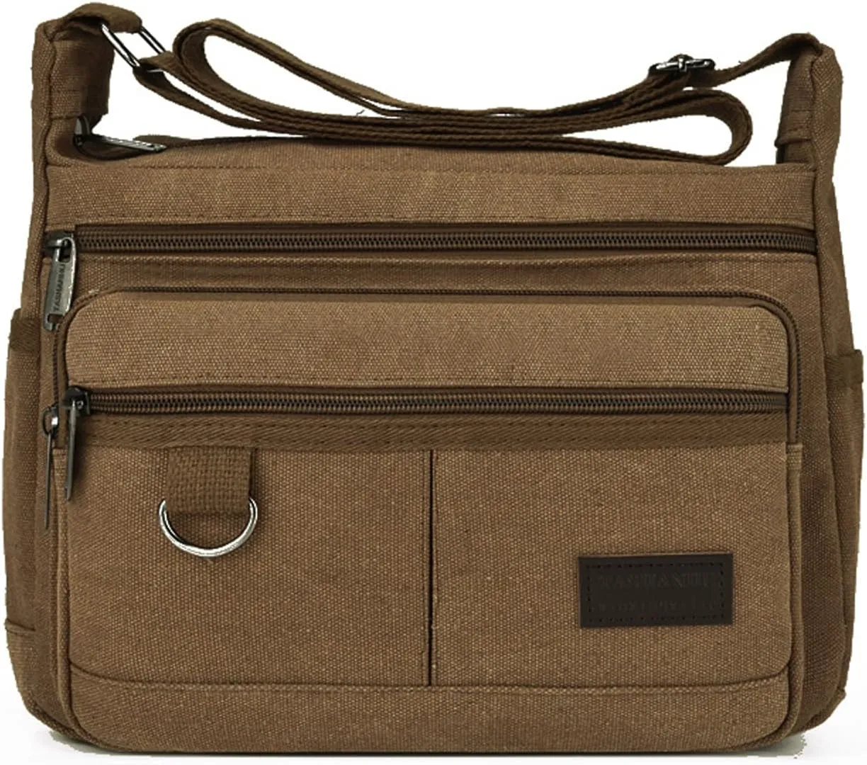 13 "Canvas Crossbody Bag Multi Pocket Outdoor Activity Crossbody Bag Business Travel Messenger Bag Laptop Computer Bag