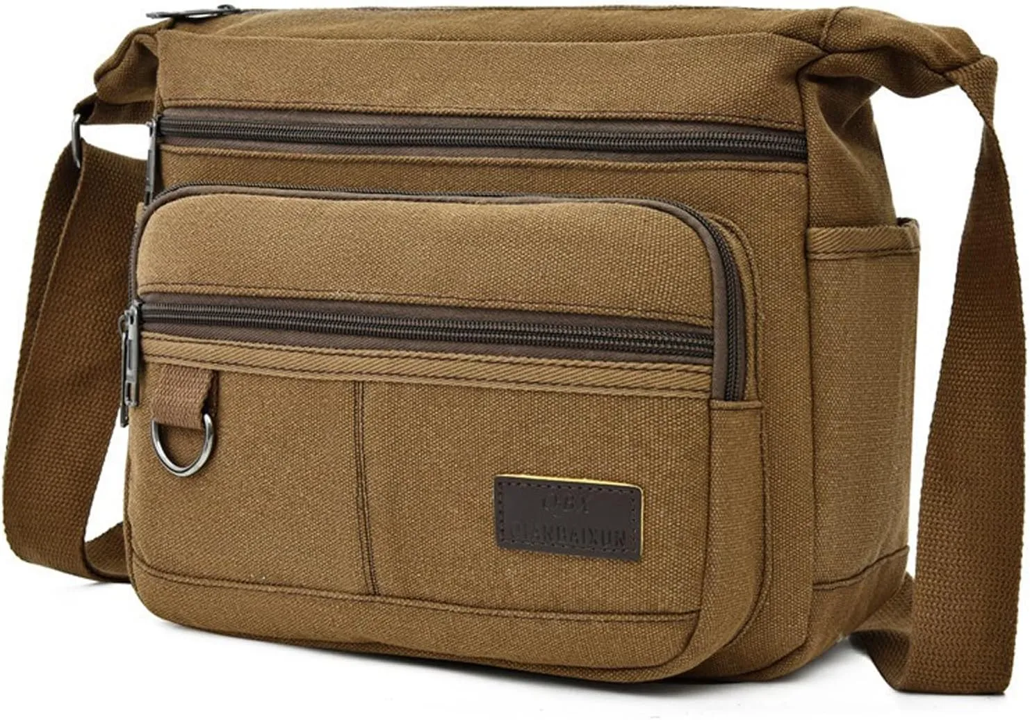 13 "Canvas Crossbody Bag Multi Pocket Outdoor Activity Crossbody Bag Business Travel Messenger Bag Laptop Computer Bag
