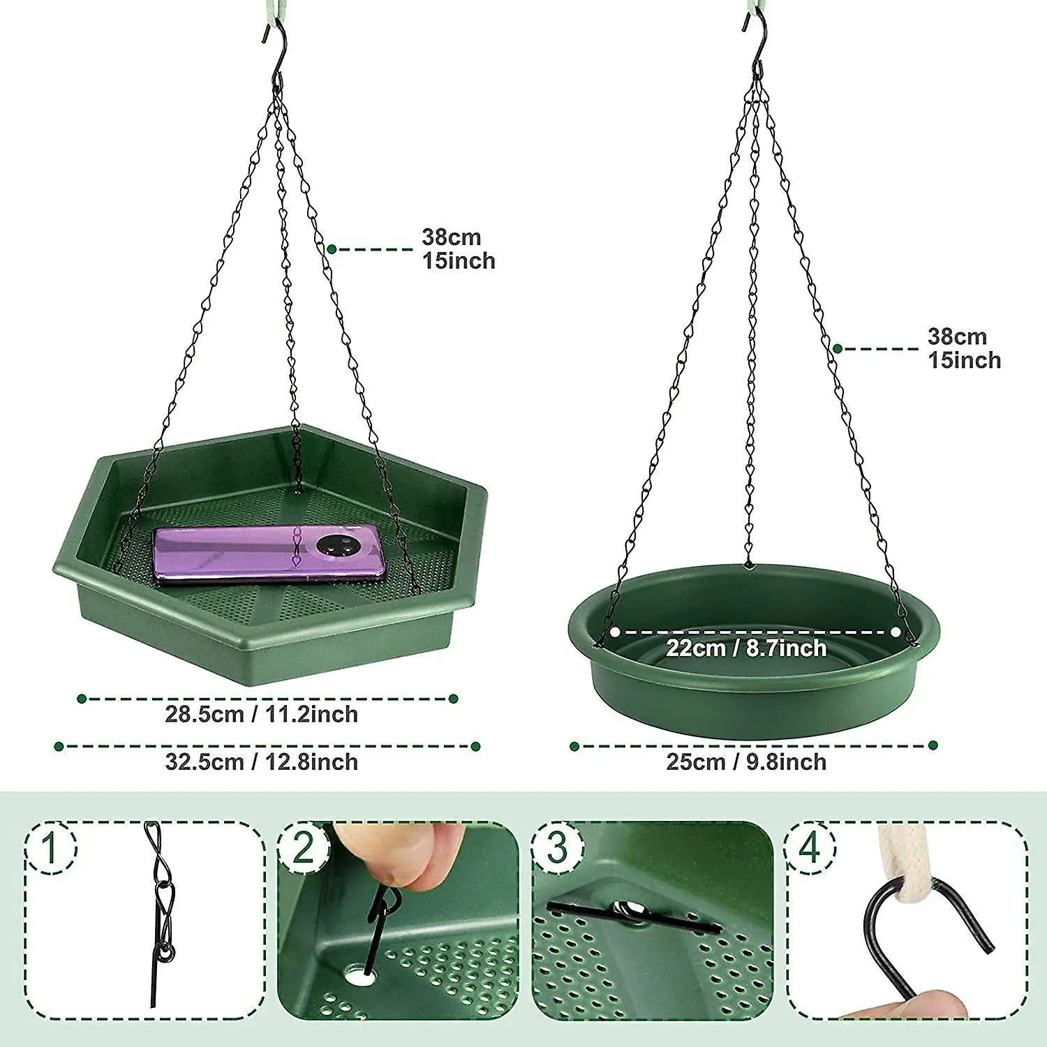 2 in 1 Bird Feeder & Bath