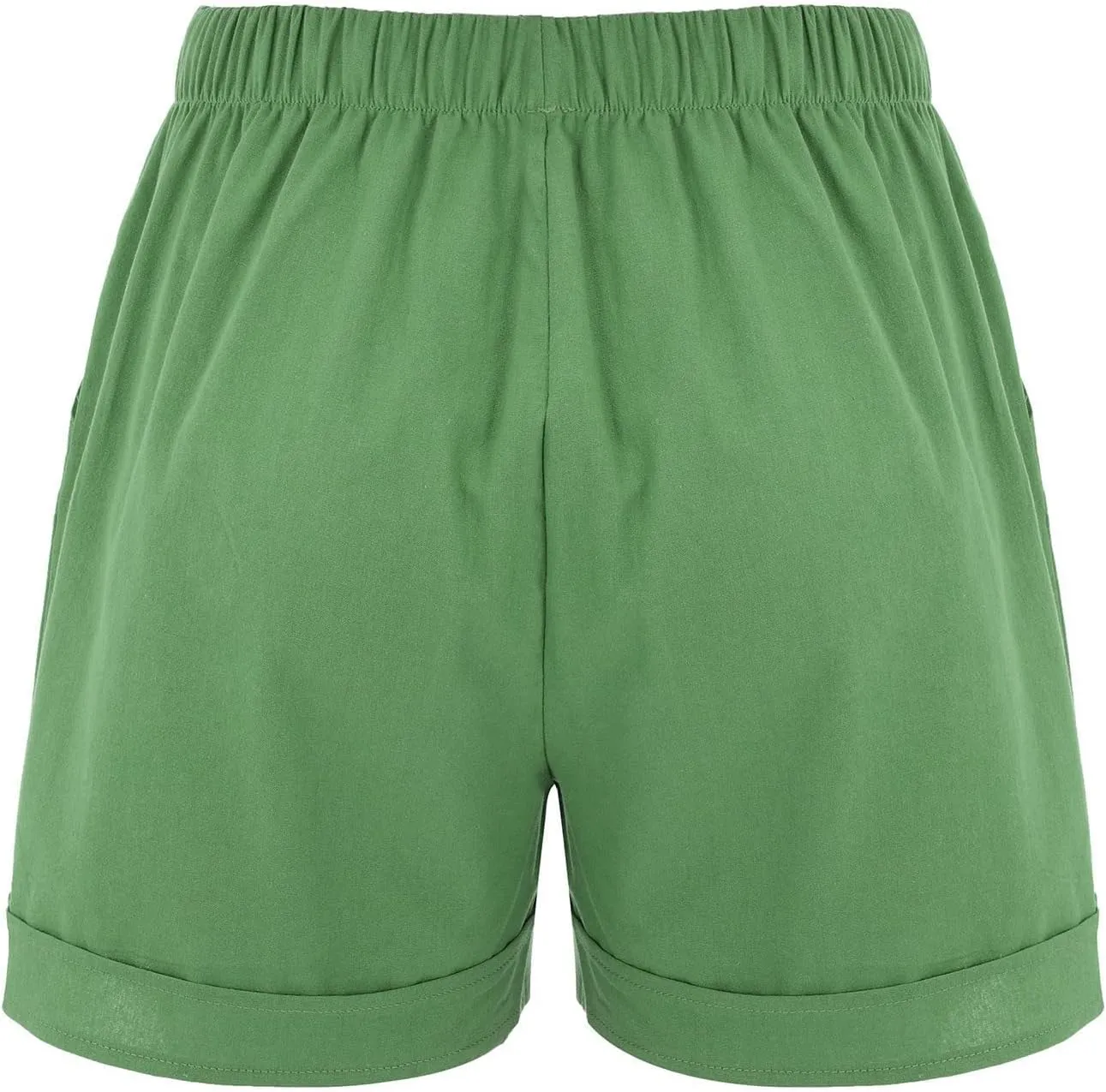 2024 Womens Linen Drawstring Shorts High Waisted Casual Loose Straight Leg Shorts Quick Dry Athletic Shorts with Pockets