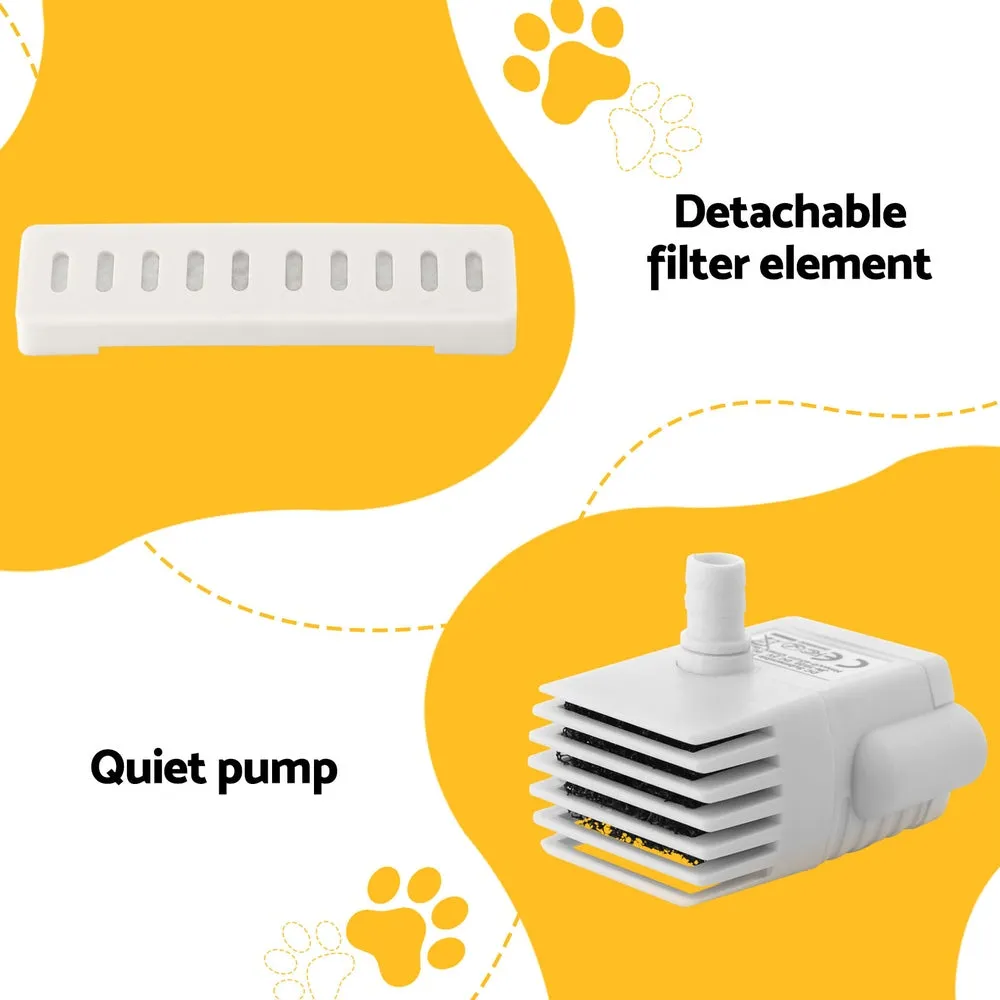 2.2L Automatic Pet Water Fountain, Quiet Pump, 3-Layer Filter, i.Pet
