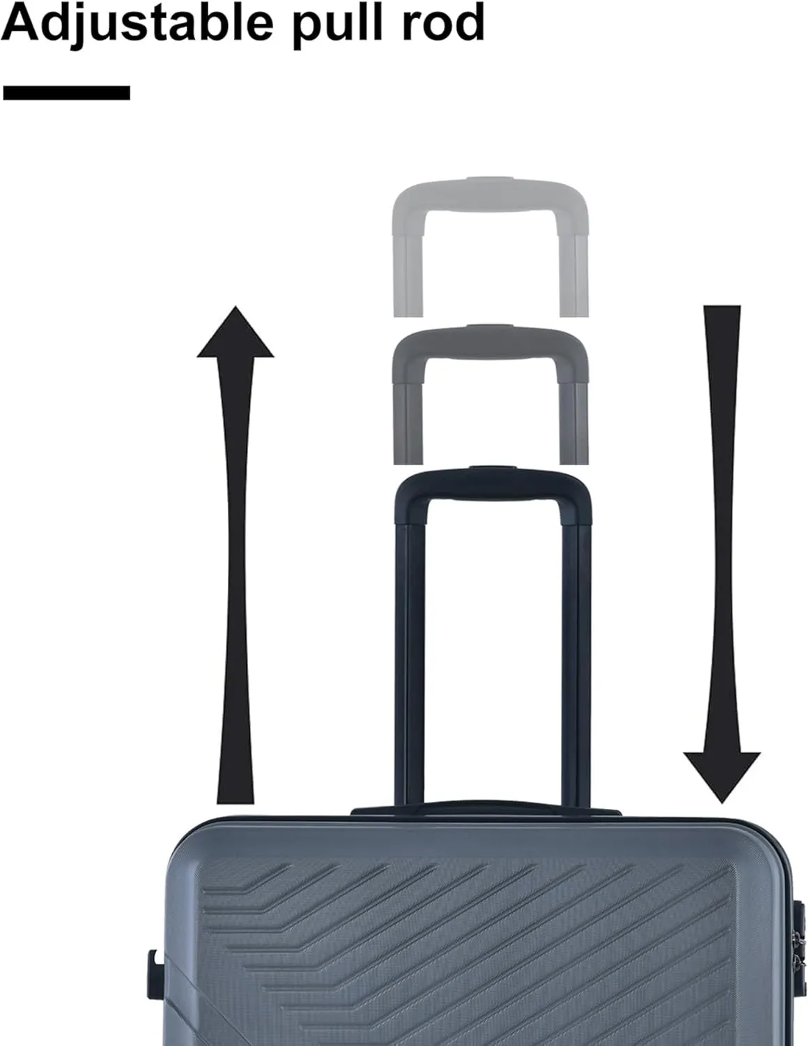 3-Piece ABS Hardshell Luggage Set (20"/24"/28") - Lightweight Spinner Suitcase w/TSA Lock & Organized Interior, Scratch-Resistant Carry-On & Check-In Luggage (Gray)