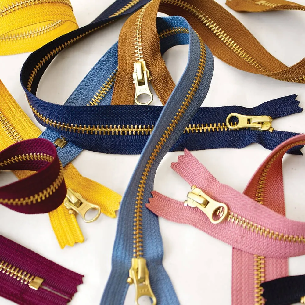 8" Brass Zippers