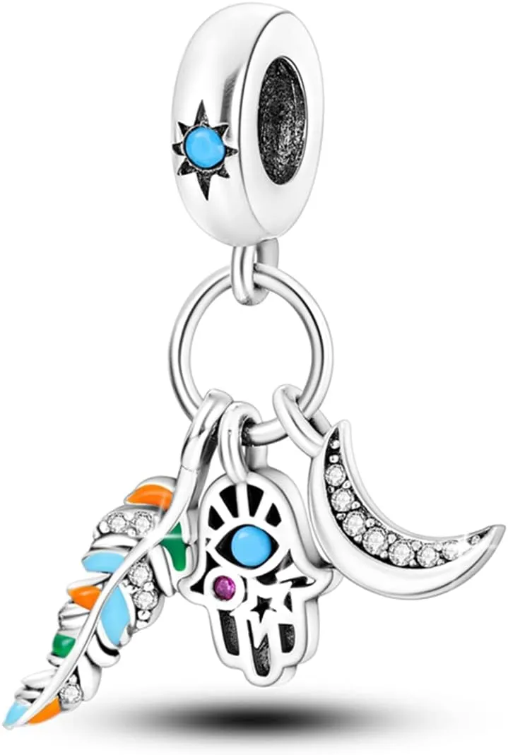 925 Sterling Silver Charms for Bracelets and Necklaces Family&Travel Beads Dangle Pendants Jewelry Birthday Charms for Women