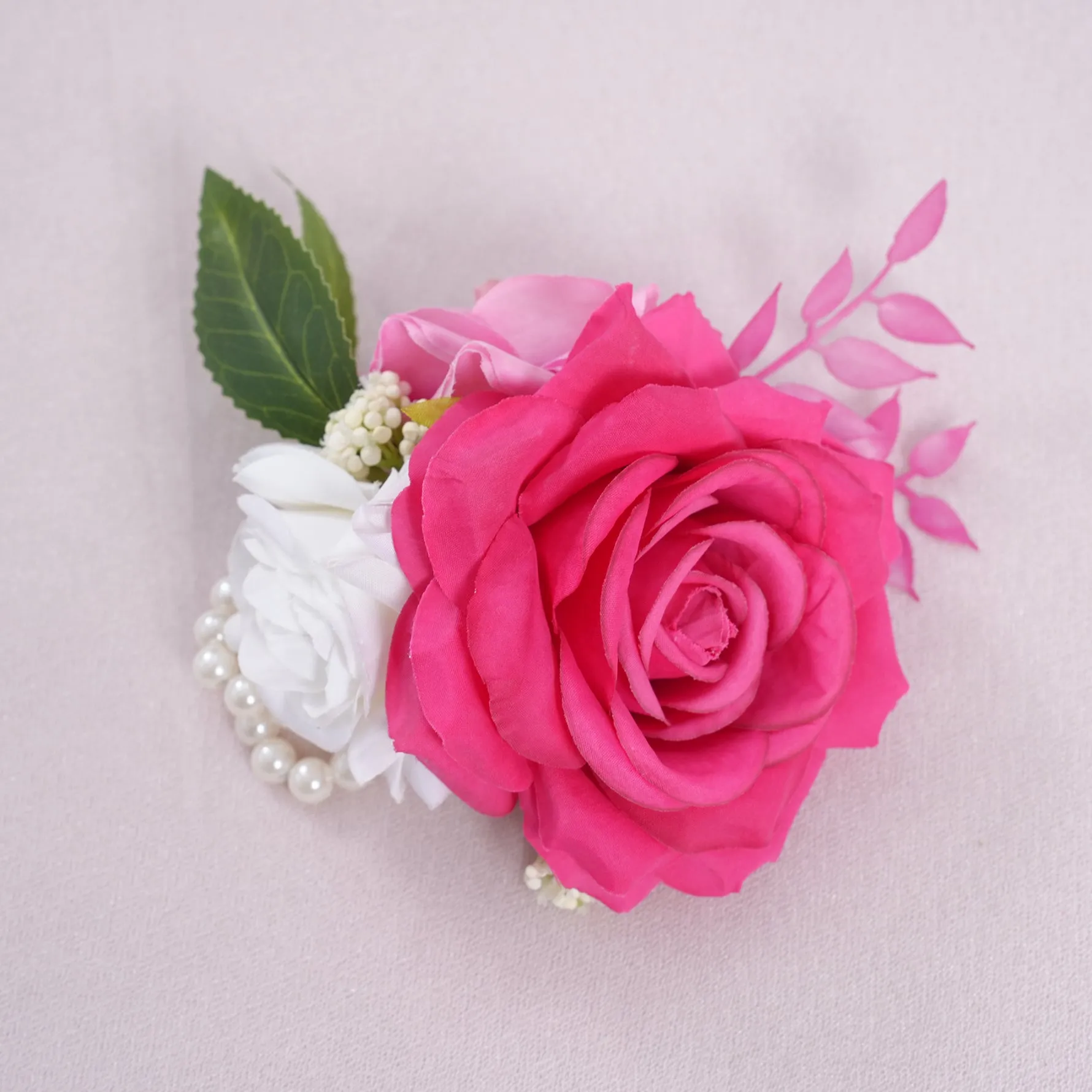 A866307 Hot Pink Series Wrist Flower Wedding Personal Decor Supplies