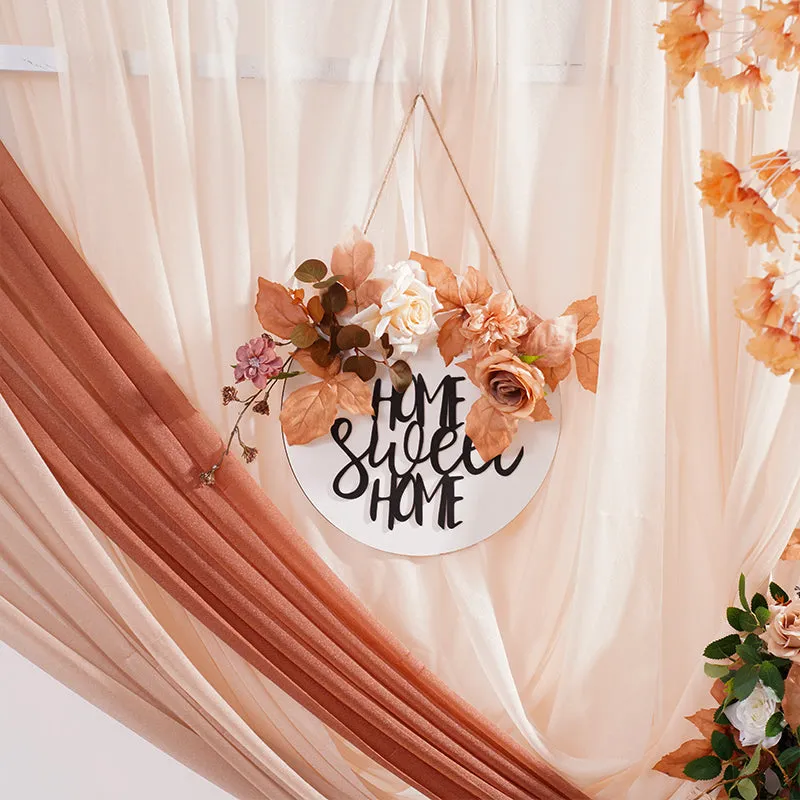 A866418 Coffee White Series Plaque Flower Wedding Floral Arrangement Supplies
