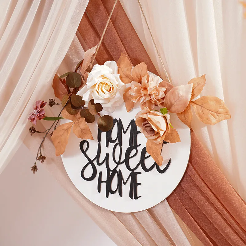 A866418 Coffee White Series Plaque Flower Wedding Floral Arrangement Supplies