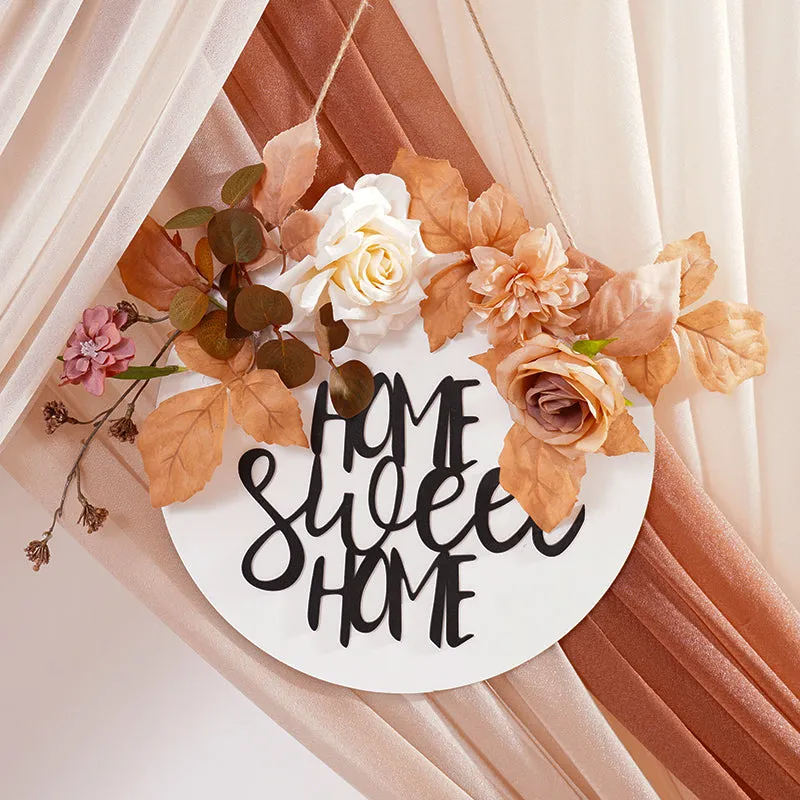 A866418 Coffee White Series Plaque Flower Wedding Floral Arrangement Supplies