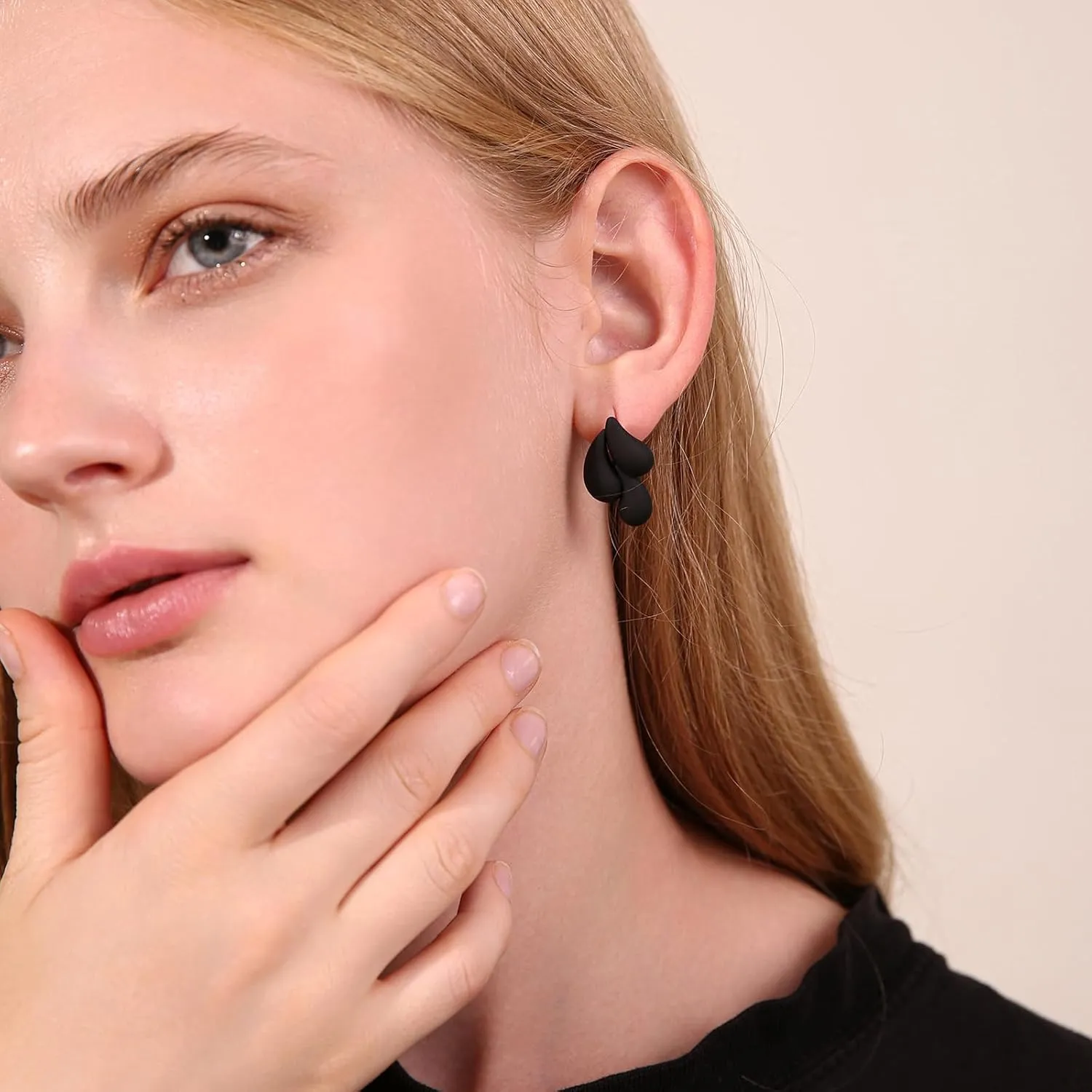 Acrylic Waterdrop Earrings for Women, Colorful Cute Teardrop Stud Earrings Lightweight Trendy Jewelry