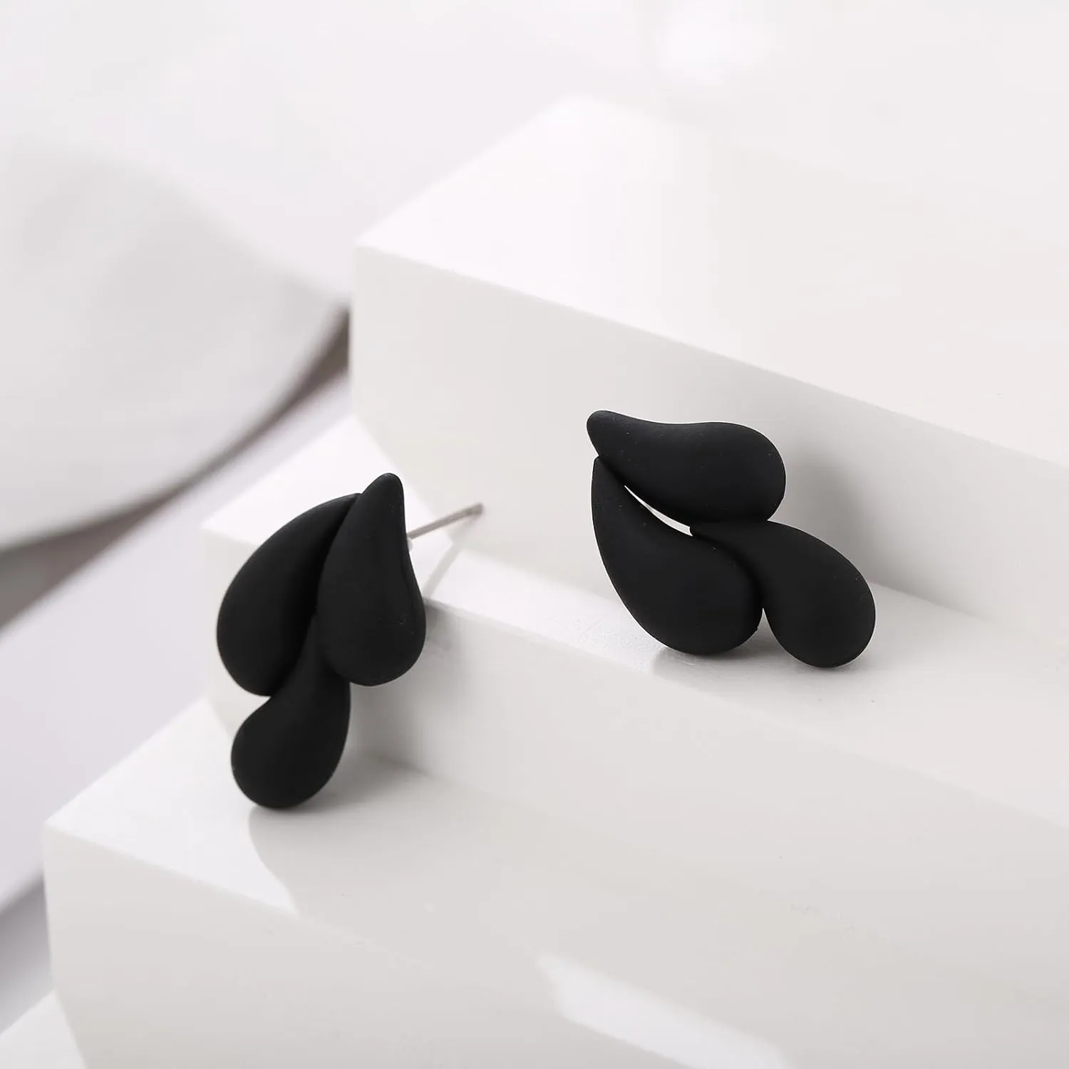 Acrylic Waterdrop Earrings for Women, Colorful Cute Teardrop Stud Earrings Lightweight Trendy Jewelry