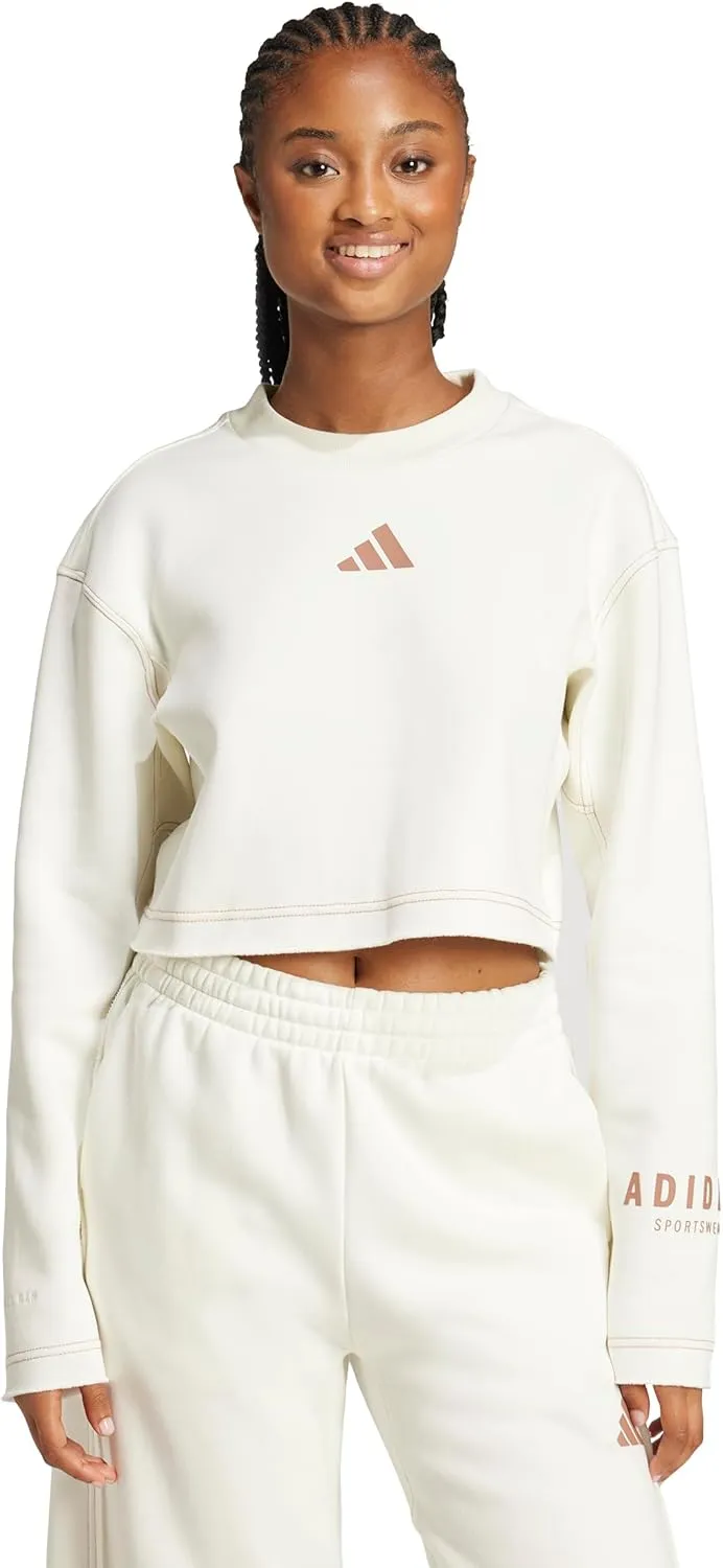adidas Women's All SZN Cropped Graphic Sweatshirt