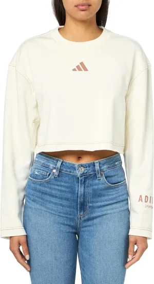 adidas Women's All SZN Cropped Graphic Sweatshirt