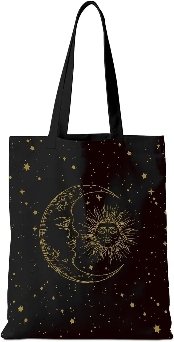 Aesthetic Tote Bag Funny Nature Lovers Weekender Bag Music Lover Reusable Grocery Bags for Travel Vacation Christmas