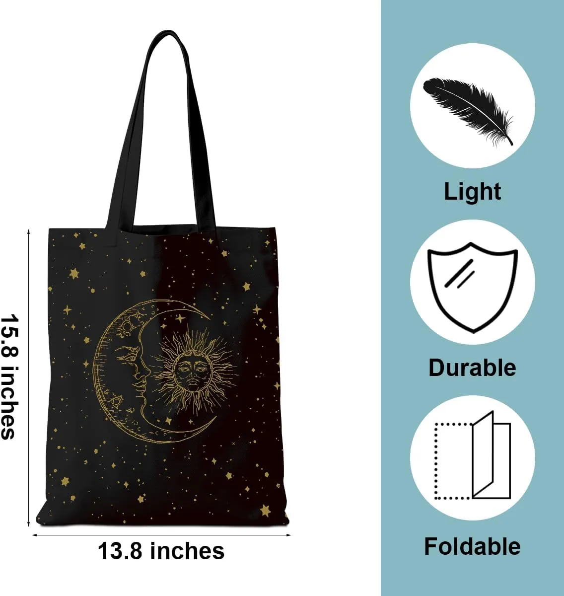 Aesthetic Tote Bag Funny Nature Lovers Weekender Bag Music Lover Reusable Grocery Bags for Travel Vacation Christmas