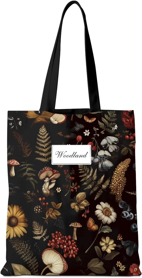 Aesthetic Tote Bag Funny Nature Lovers Weekender Bag Music Lover Reusable Grocery Bags for Travel Vacation Christmas
