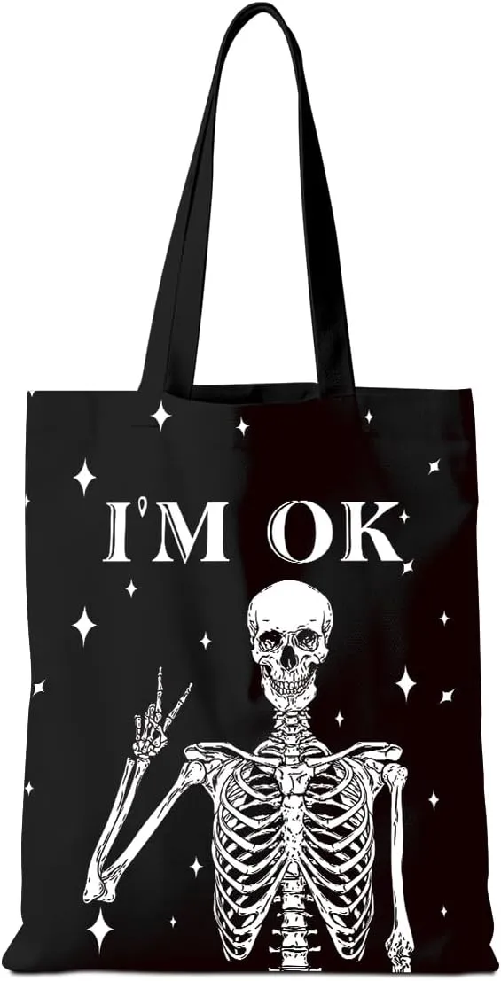 Aesthetic Tote Bag Funny Nature Lovers Weekender Bag Music Lover Reusable Grocery Bags for Travel Vacation Christmas