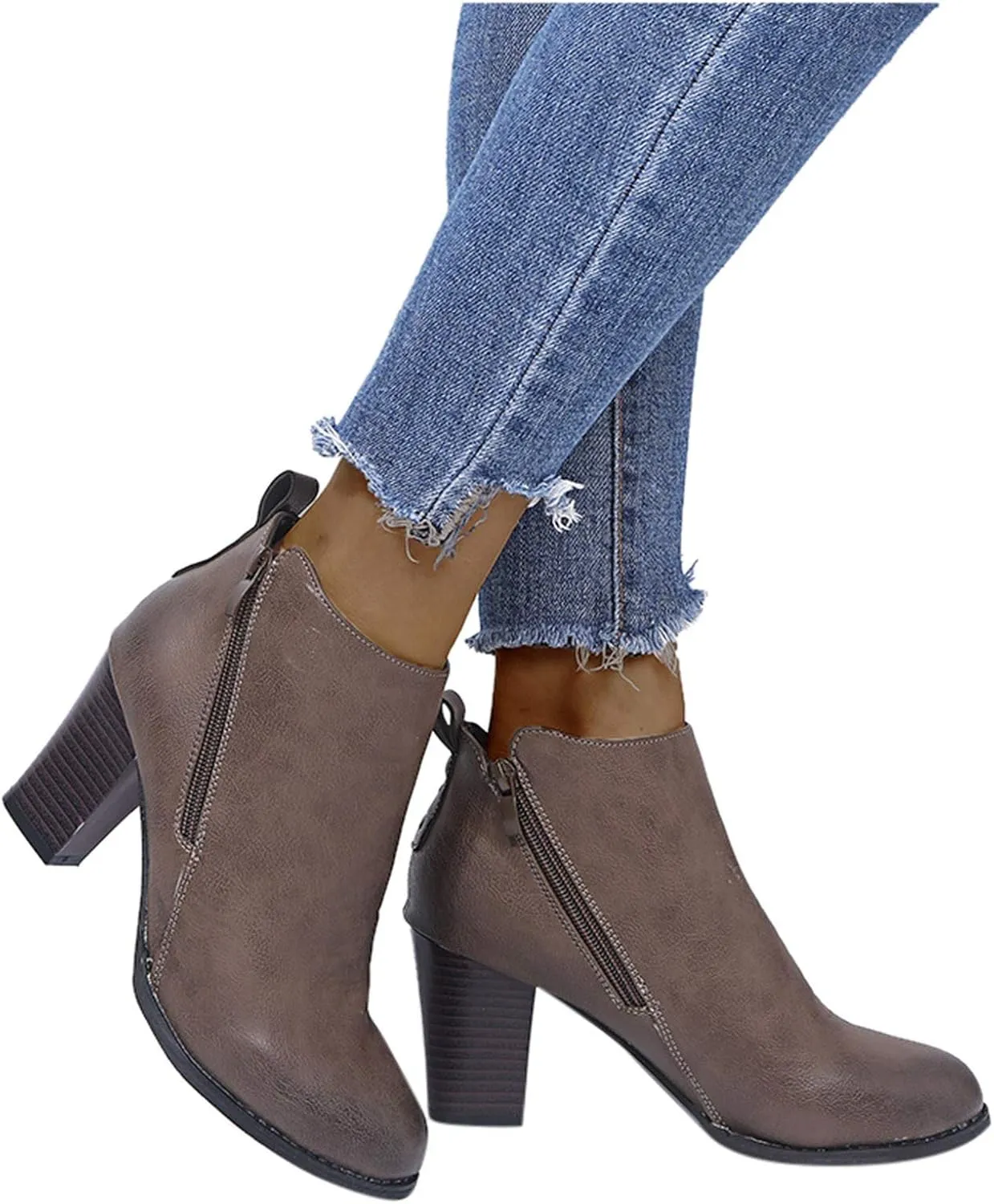 Ankle Boots Womens Black Boots Cute Fall Boots Women's Size 11 Womens Leather Booties and Ankle Boots No Heel Wide Width Booties for Women Low Heel