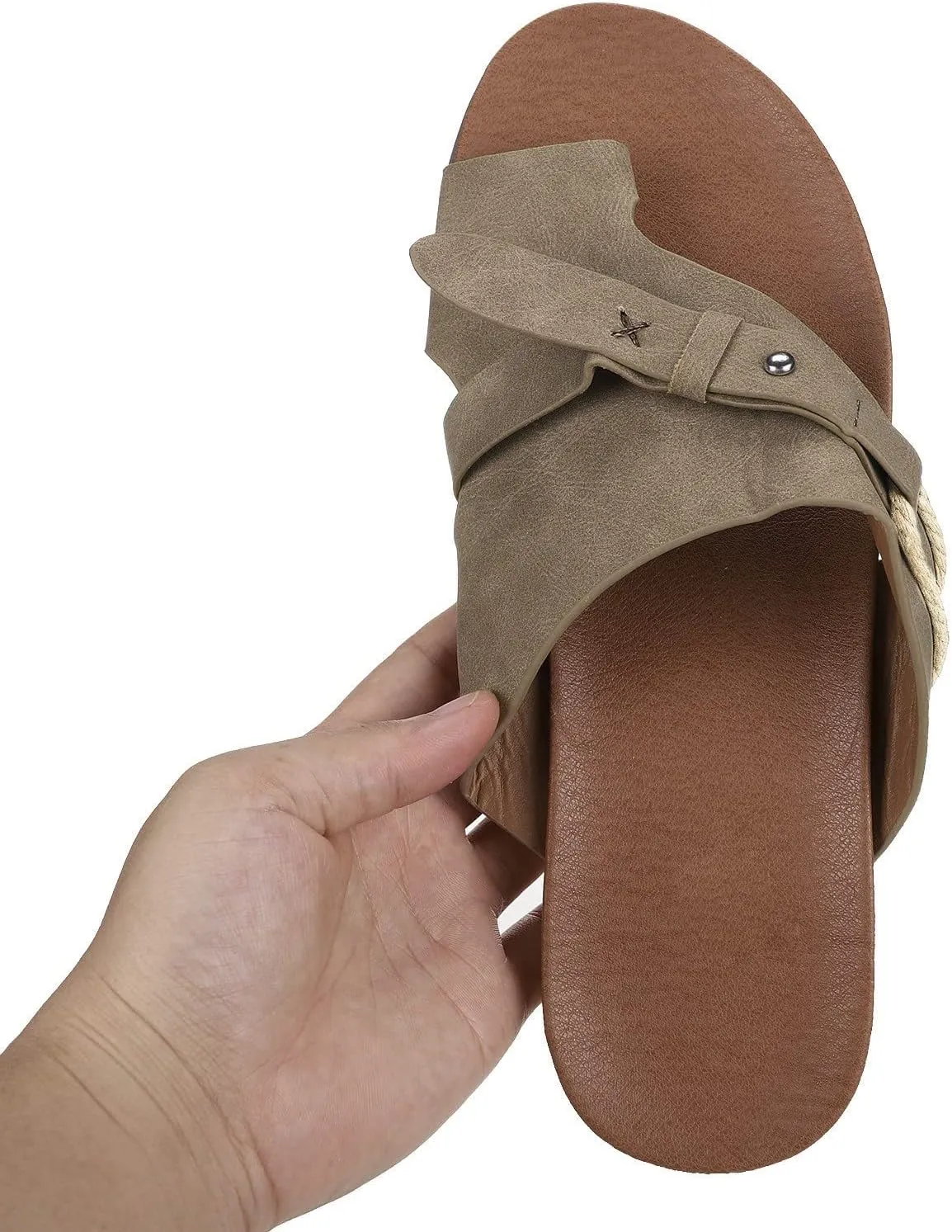 Arch Support Sandals Women Comfortable Summer Walking Beach Orthopedic Slide Adjustable Casual Outdoor Platform Flip Flops Lightweight Hiking