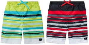 B-A9537 - Wholesale Boy's Striped Swim Trunk