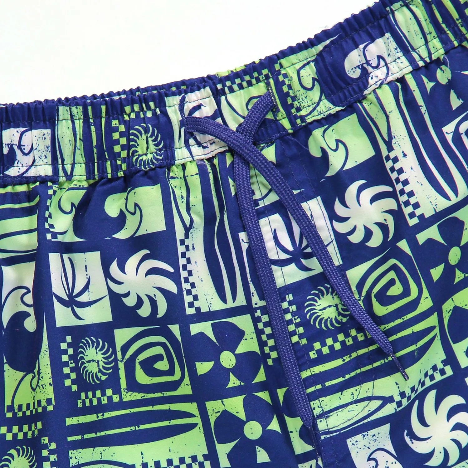 B-COMP - Wholesale Boy's Printed Swim Trunk with Compression Liner