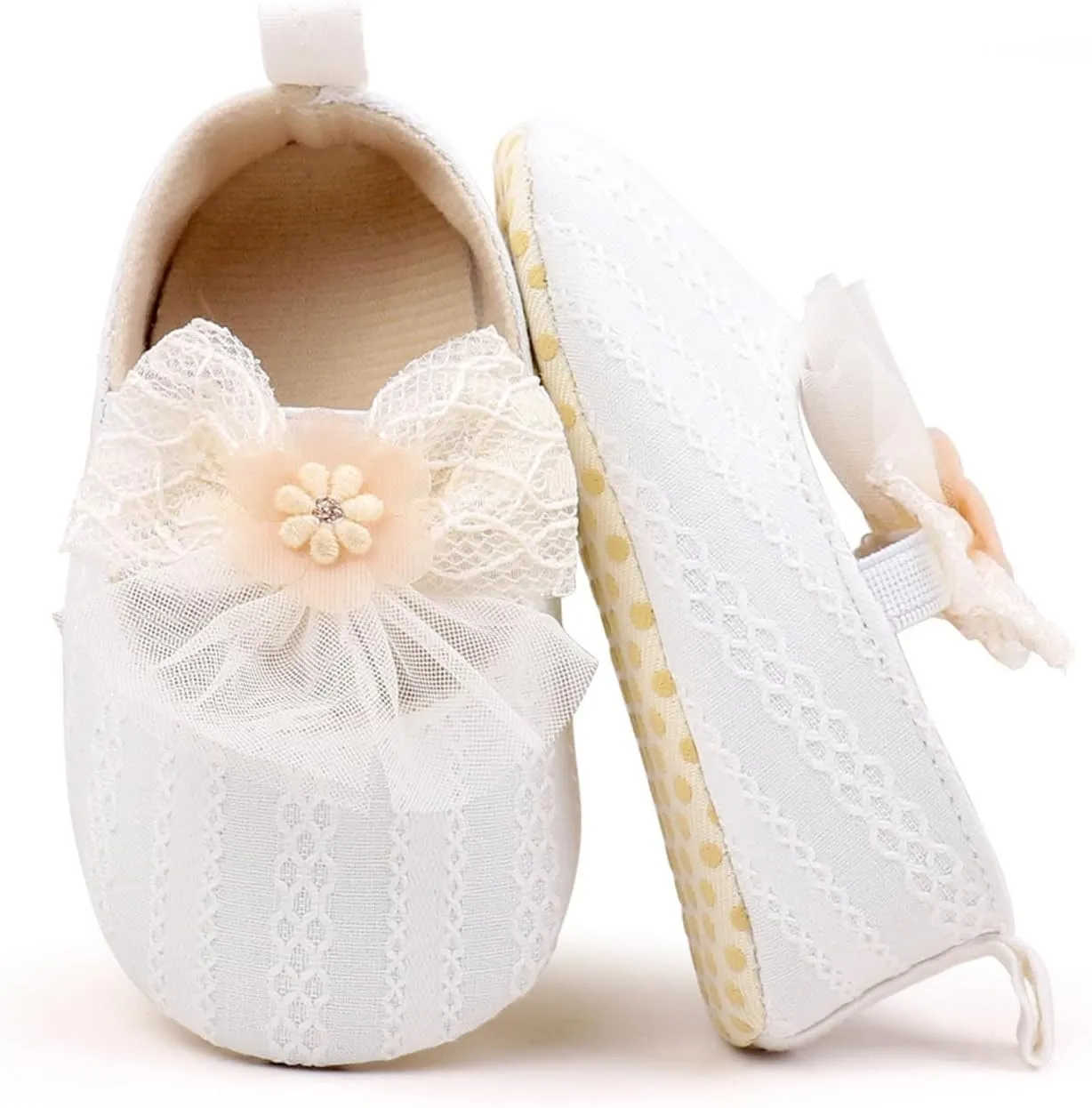 Baby Infant Flower Summer Casual Sandals Infant Girls Ribbed Knitted Solid Color Soft Sole Flatt Mesh Lace Tulle Shoes