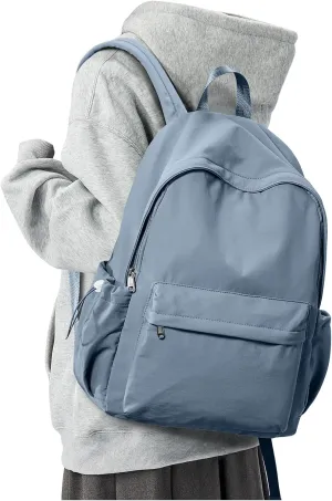 Backpacks For School Teens Girls Boys,Lightweight Casual Daypack College Backpacks,Aesthetic High School Backpack Laptop 14inch,Bookbag For Women Men(Blue)