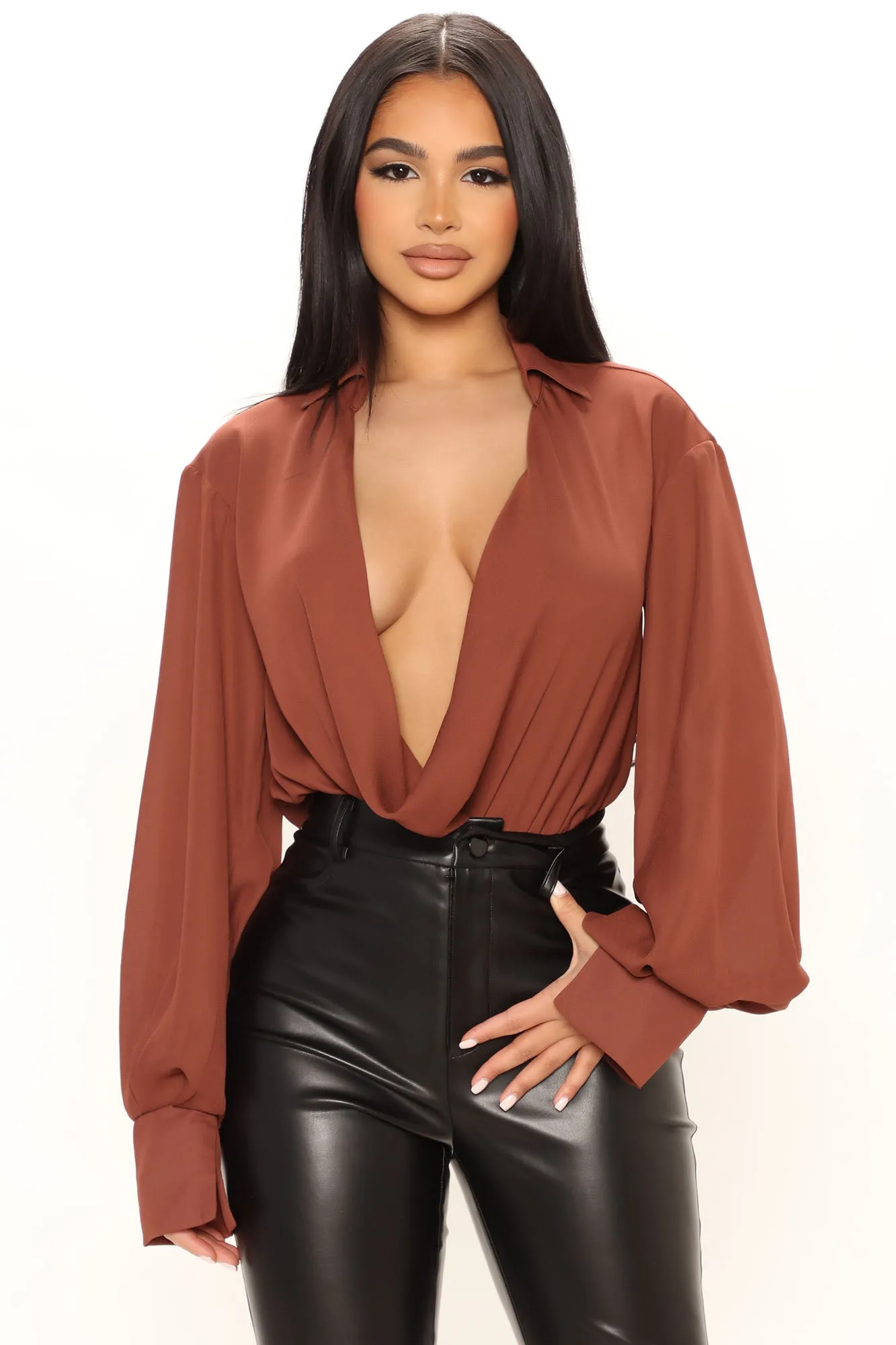 Be Obsessed With Me Bodysuit - Brown