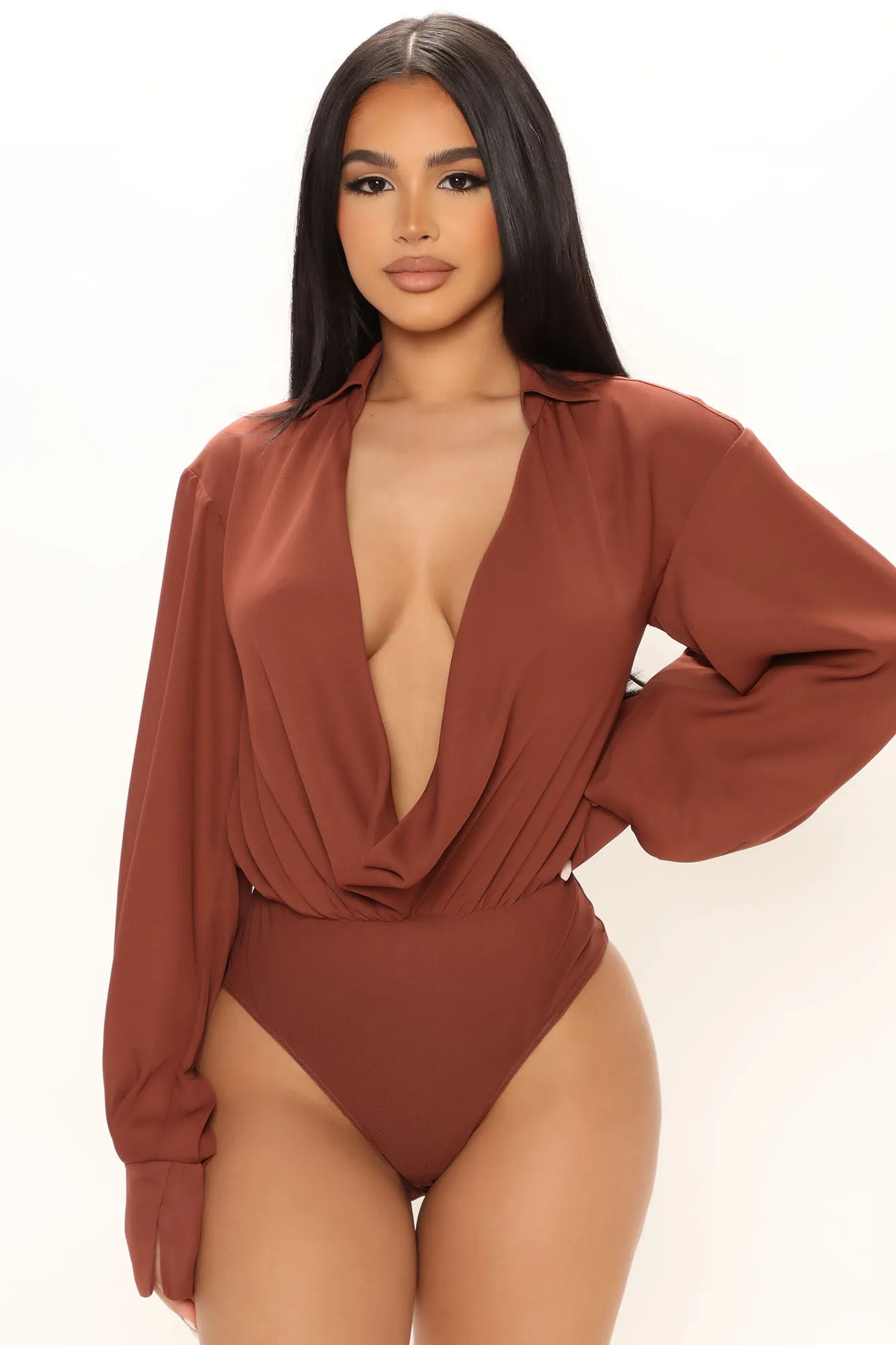 Be Obsessed With Me Bodysuit - Brown