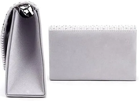 Beach Tote Bag Diamante Evening Clutch Bag Crossbody Bags Shoulder Bag Satin Party Prom Dinner Small Carryall Purse Z