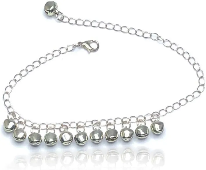 Bell Anklet for Women Ankle Bracelet Indian Silver Gold Charm Beach Dainty Cute Jewelry Gift