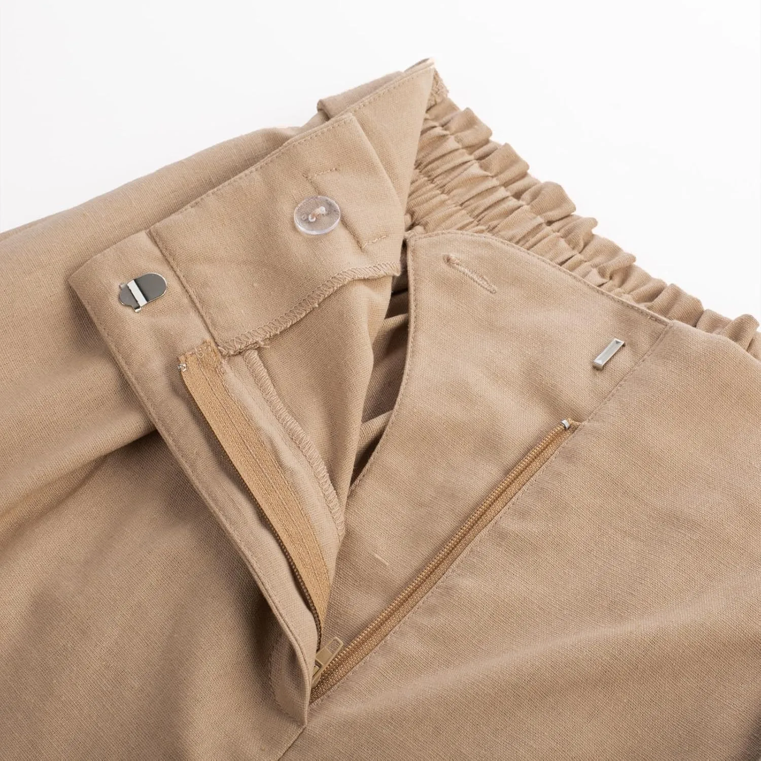 Belle Poque Linen Shorts for Women 2025 Summer Trendy Shorts Elastic High Waisted Dressy Casual Shorts with Pockets
