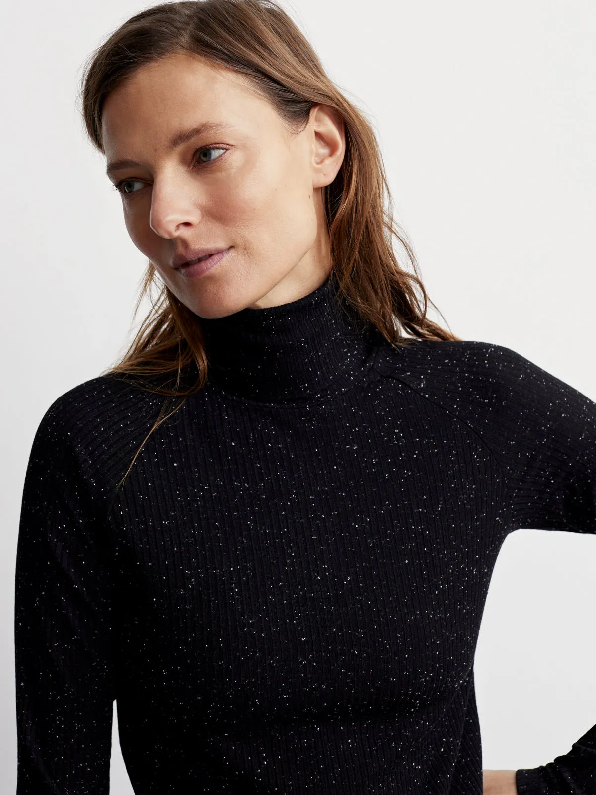 Black Egret Roya Rollneck Long-Sleeve Tee
