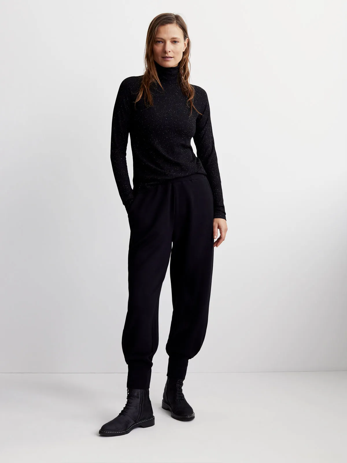 Black Egret Roya Rollneck Long-Sleeve Tee