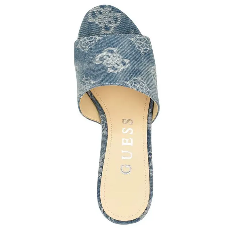 Blue Print Slide Chunky Heels
