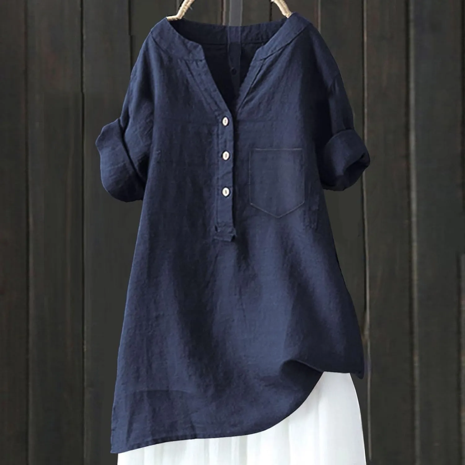 Boho Linen Shirts for Women 2025 Gauze Short Sleeve V Neck Button Loose Fit Blouses Vacation Dress Casual Tunic Tops