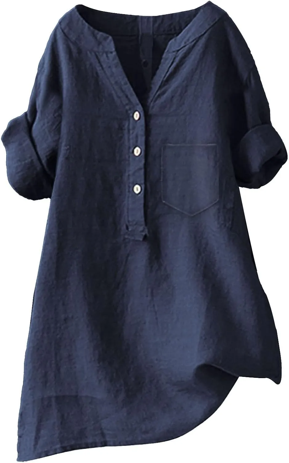 Boho Linen Shirts for Women 2025 Gauze Short Sleeve V Neck Button Loose Fit Blouses Vacation Dress Casual Tunic Tops