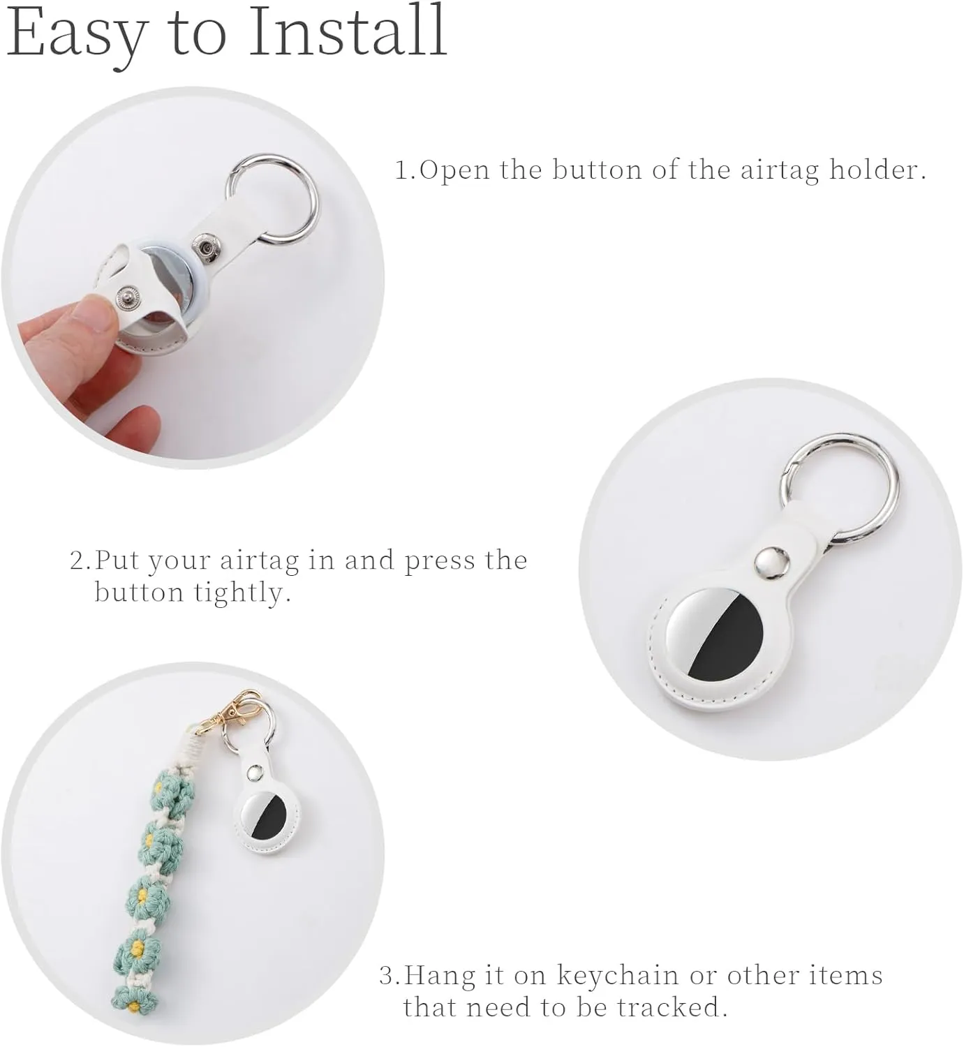 Boho Wristlet Keychain Wrist Lanyard for Key Compatible with Airtag Case Keychain Macrame Keychain for Women