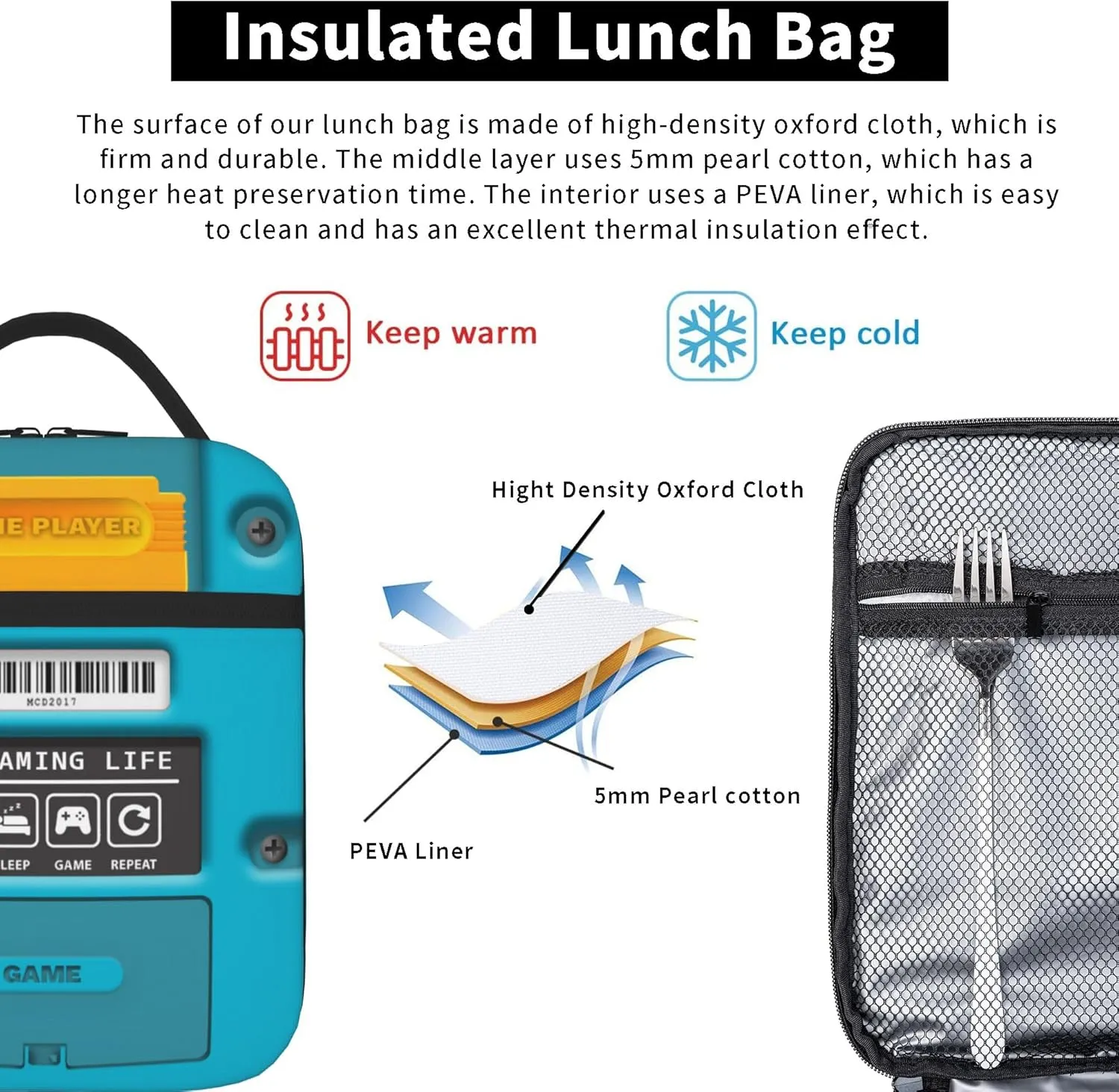 Boys Backpack Set With Lunch Bag and Pencil Case, Gamer Backpacks For Kids Boys Children Teens, Video Game Bookbag, Large Travel Laptop Backpacks