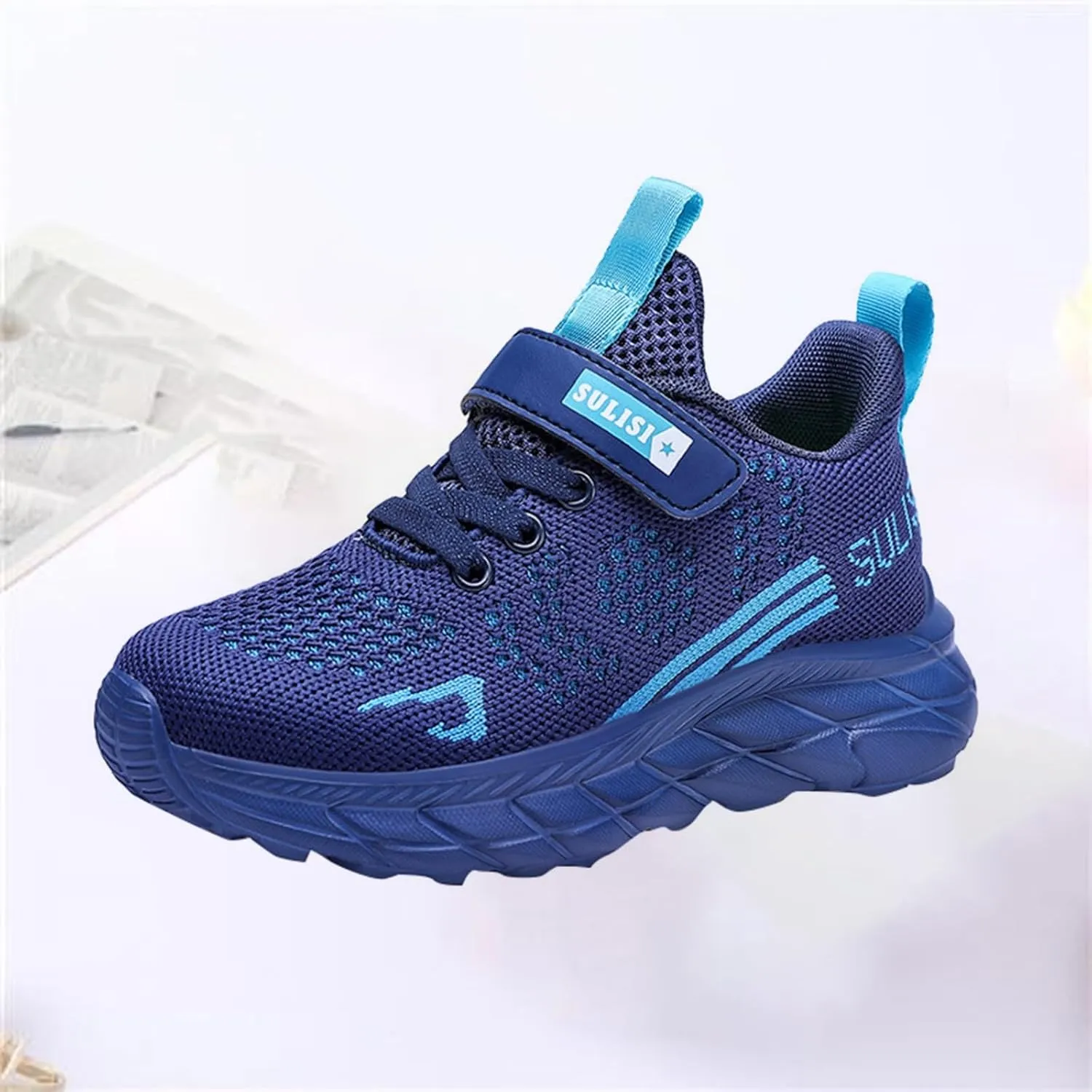 Boys Girls Kids' Sneakers Knitted Mesh Sports Shoes Breathable Lightweight Running Shoes for Kids Athletic Casual Sneakers