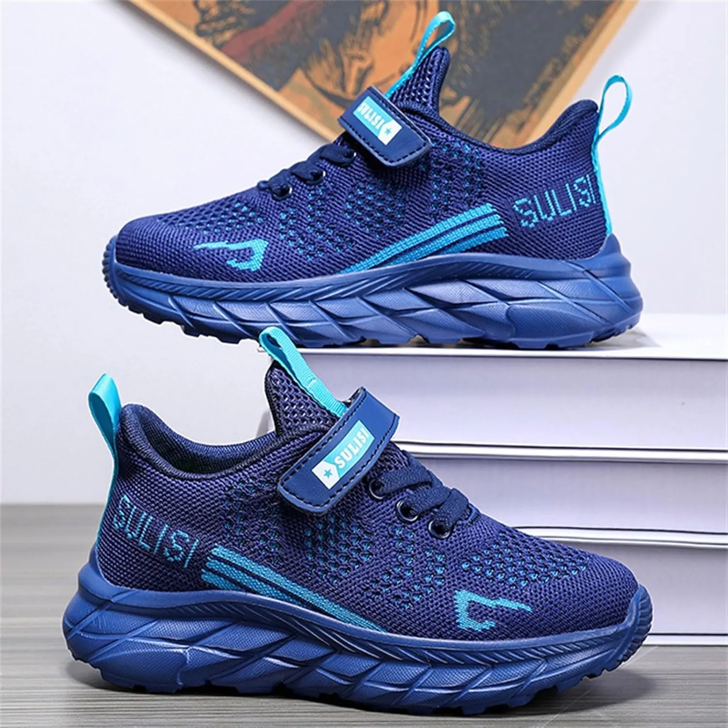 Boys Girls Kids' Sneakers Knitted Mesh Sports Shoes Breathable Lightweight Running Shoes for Kids Athletic Casual Sneakers