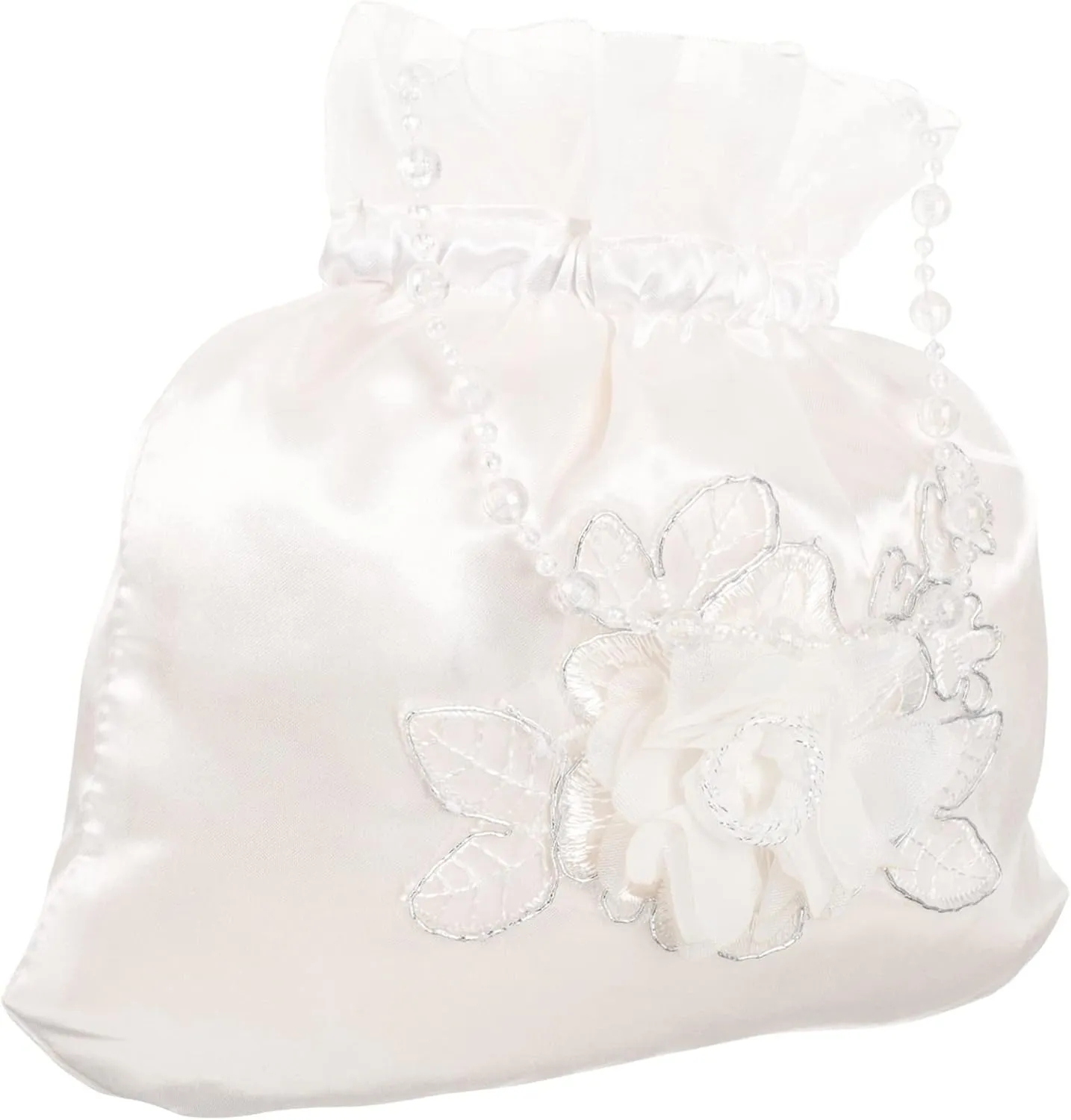 Bridal Wedding Accessories Elegant Lace Flower Bride Bag Stylish Bridesmaid Purse for Wedding Bridal Shower Bachelorette Party Money Bag and Decorated Handbag