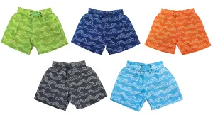 BT-CRBW - Wholesale Toddler Boy's "Brushed Wave" Print Swim Trunk