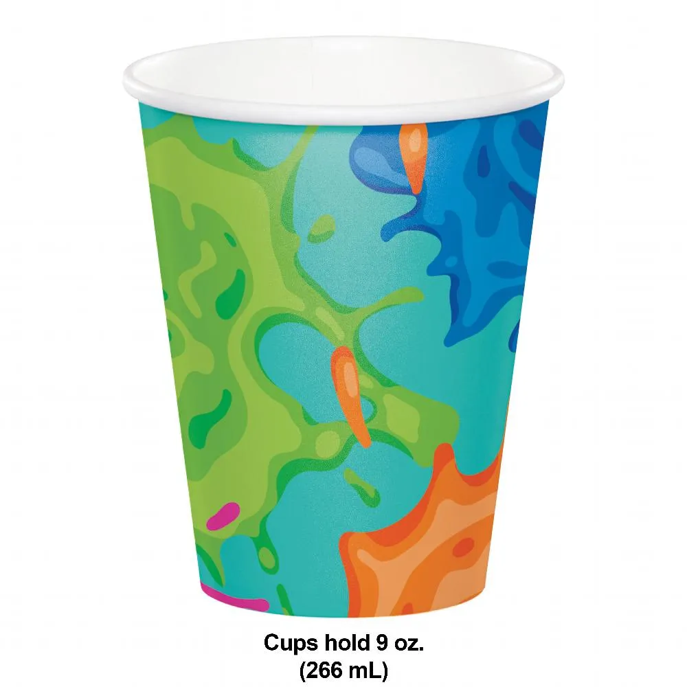 Bulk Paint Splatter 9 Oz Paper Cups (Case of 96)