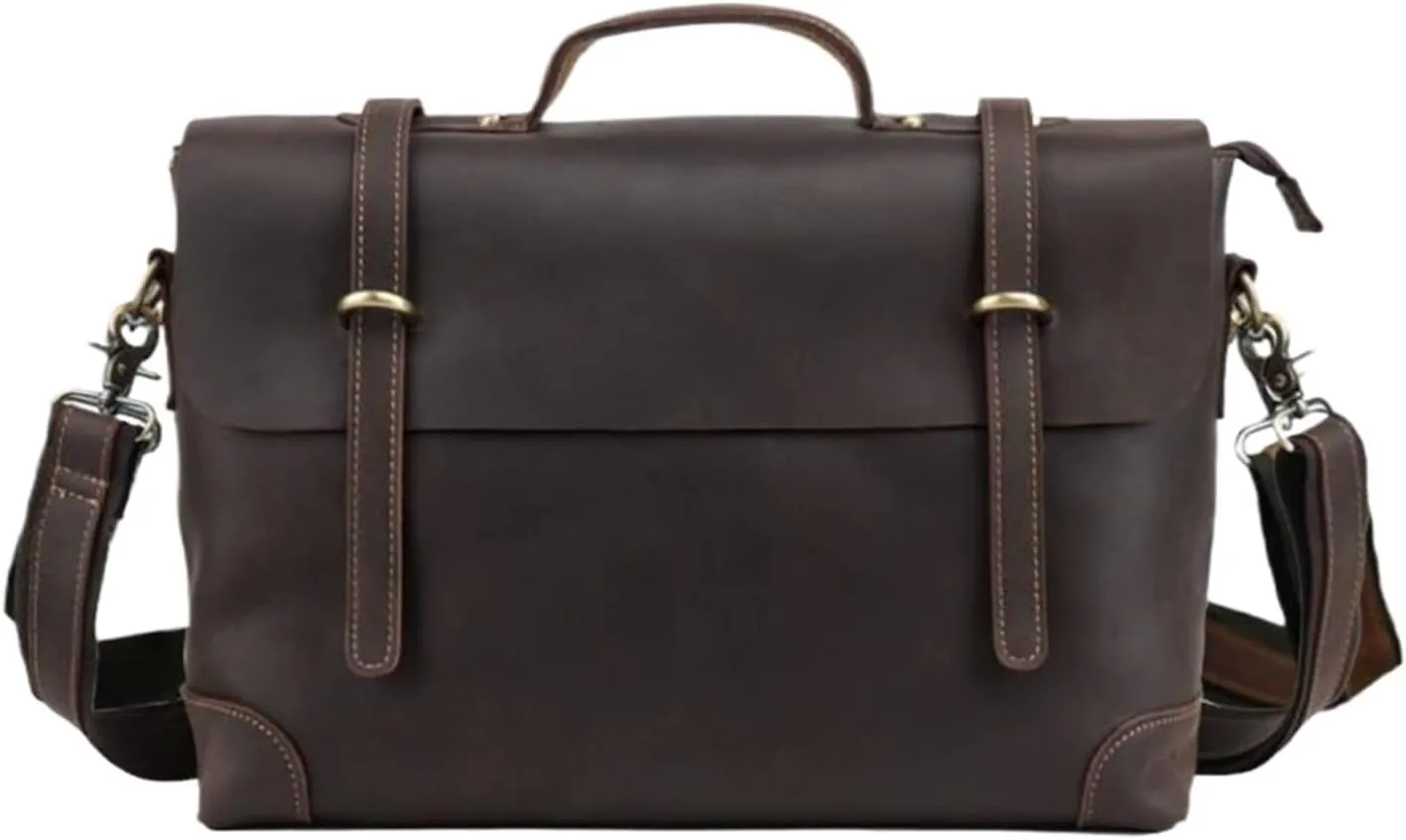 Business Handbags Briefcases Mens Carrying Cases Genuine Leather Laptop Bags Messenger Shoulder Bags