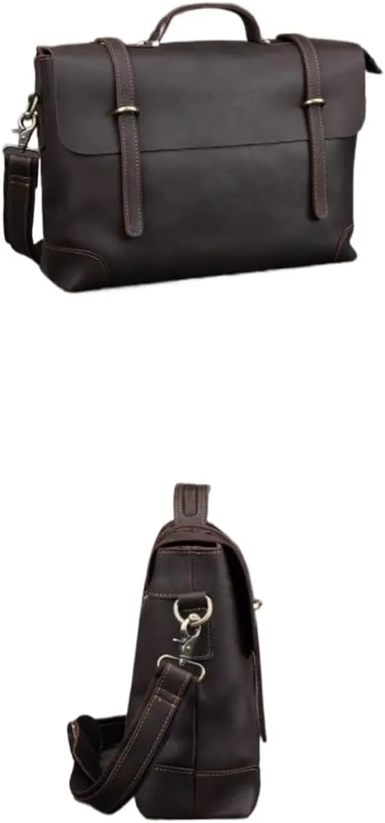 Business Handbags Briefcases Mens Carrying Cases Genuine Leather Laptop Bags Messenger Shoulder Bags
