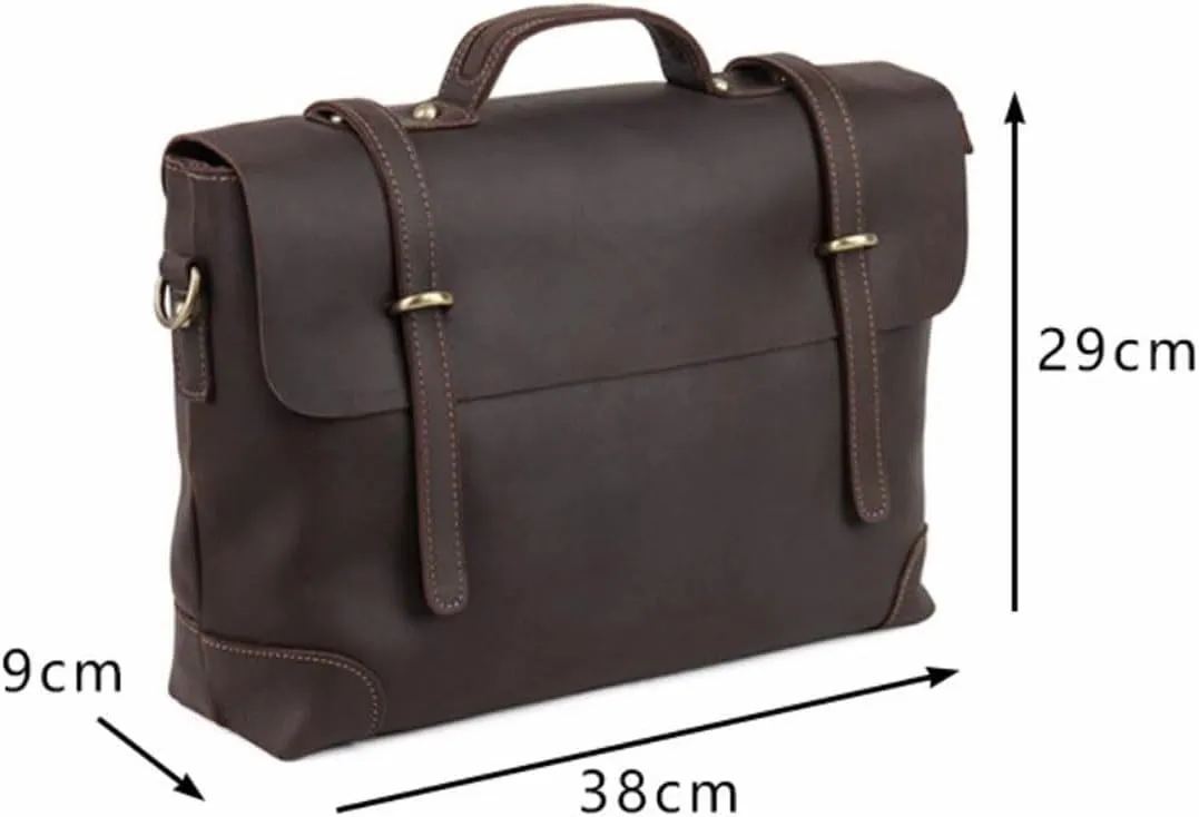 Business Handbags Briefcases Mens Carrying Cases Genuine Leather Laptop Bags Messenger Shoulder Bags