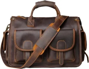 Business Mens Handbags Briefcases Messenger Shoulder Bags Carrying Cases Genuine Leather Laptop Bags