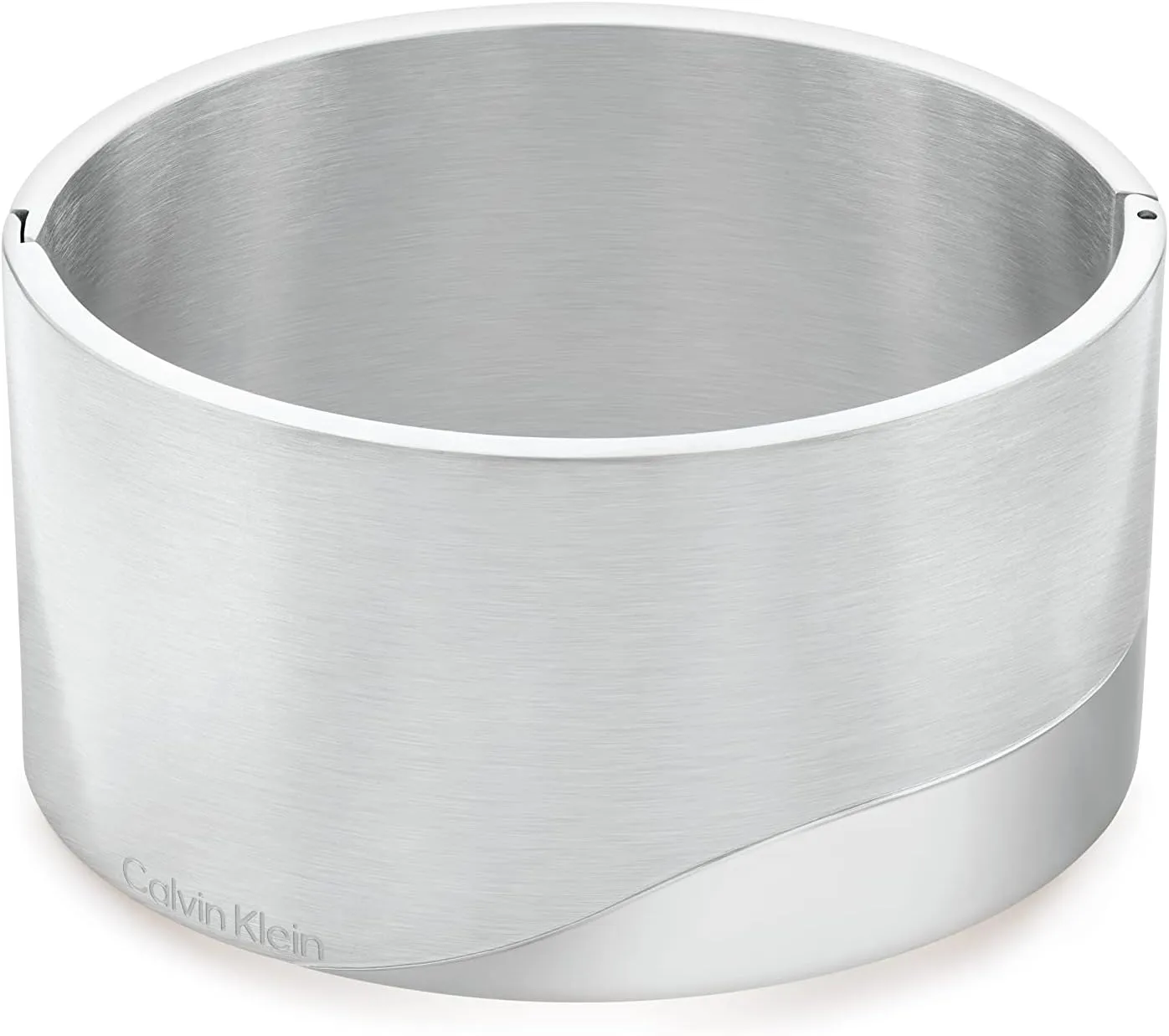 Calvin Klein Women's Bangle Bracelet: Elegant Minimalism with Contrasting Finishes
