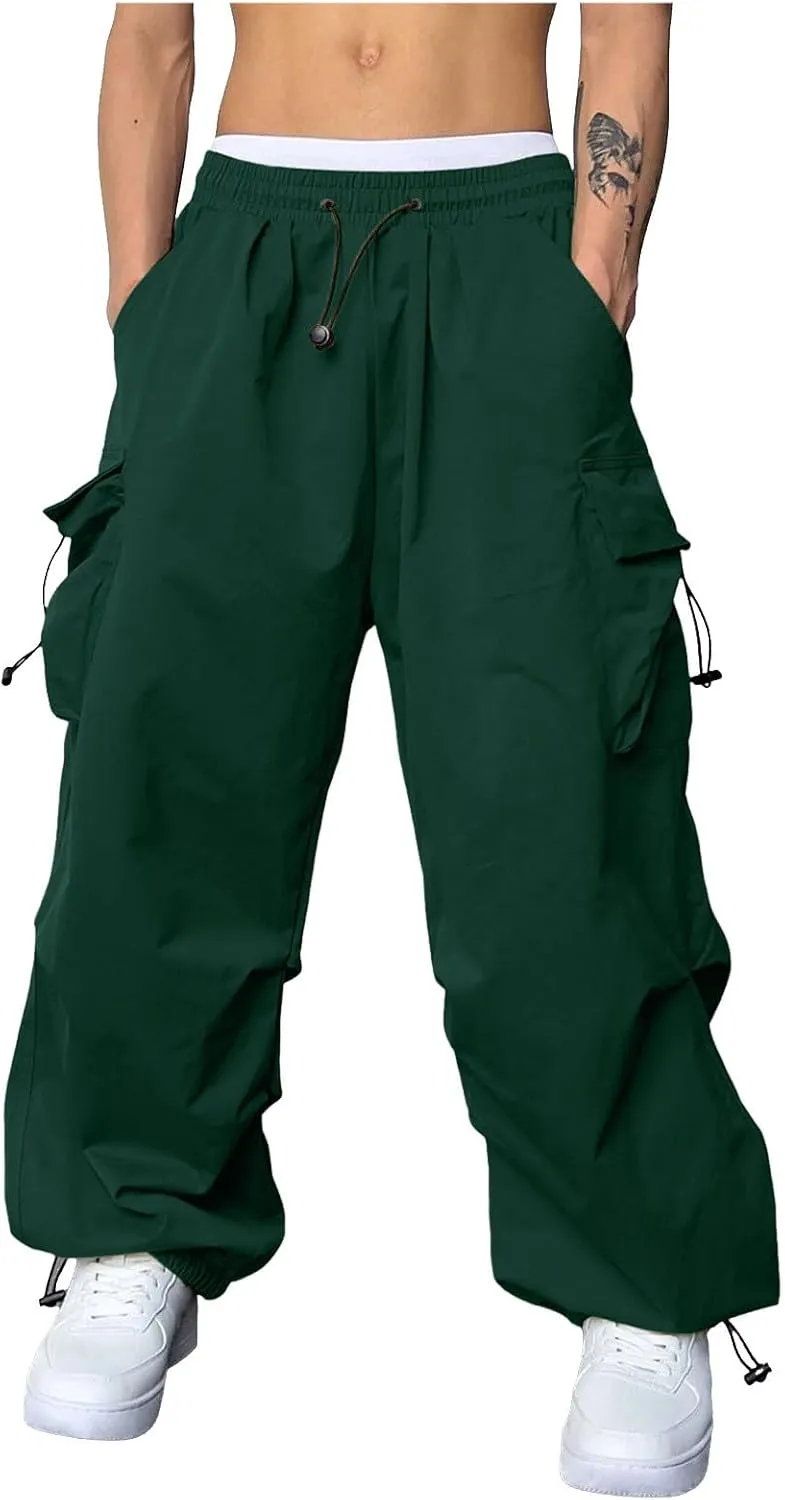 Cargo Pant Men Stretch Casual Joggers Drawstring Elastic Waist Cargo Work Pant with Multiple Pockets