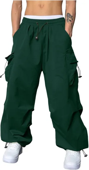 Cargo Pant Men Stretch Casual Joggers Drawstring Elastic Waist Cargo Work Pant with Multiple Pockets